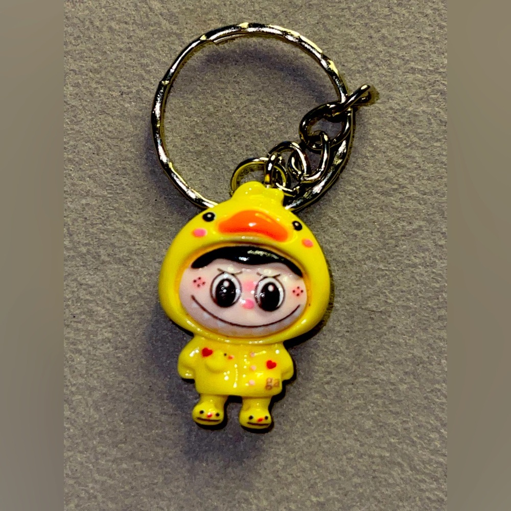 Labubu as a Duck Micro Resin Keychain/Bag Charm. NIP